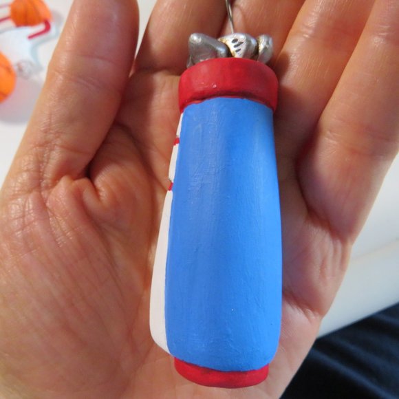 SPORTS Golf Clubs in Bag Ceramic Ornament (hangable) SOLID Christmas - Picture 6 of 7